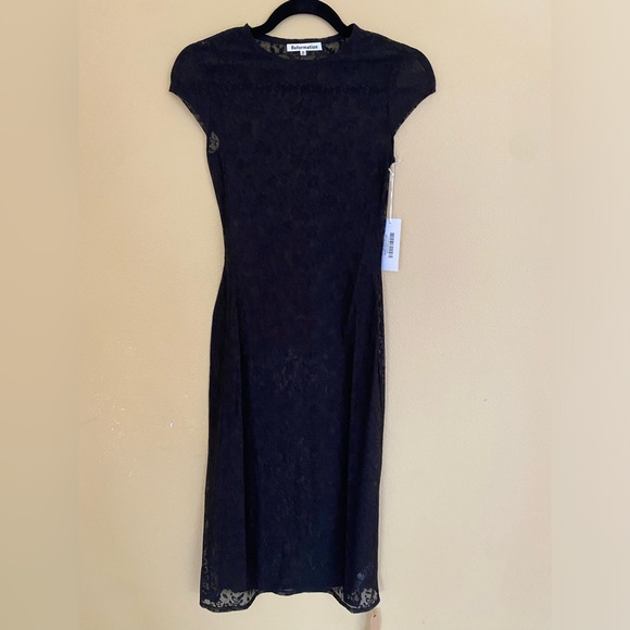 Reformation Declan dress size xs BNWT black lace - Picture 6 of 16